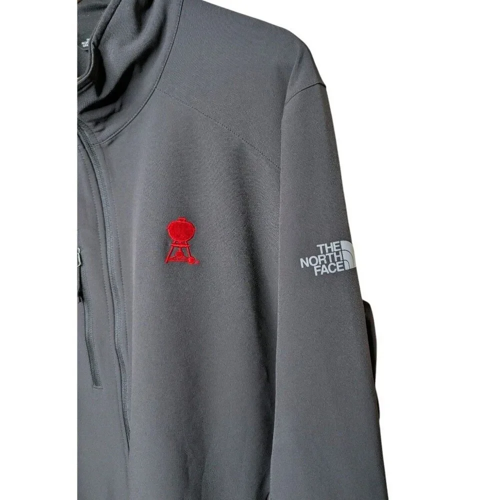 The North Face WindWall Softshell Jacket Black Red Grill Logo Men’s XL
